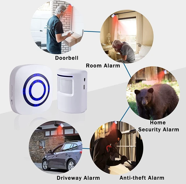 Alt view image 4 of 6 - Motion Sensor Alarm, Long Range Wireless Driveway Alarm