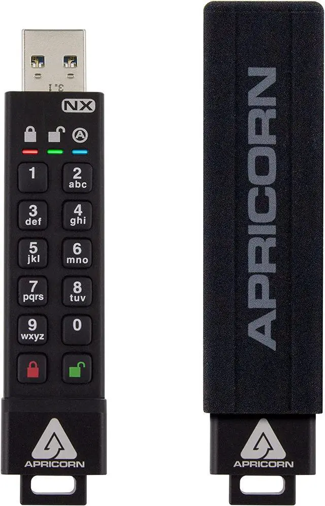 Alt view image 6 of 15 - Apricorn ASK3 32GB USB3.2 Type -A Flash Drive Black Model ASK3-NX-32GB