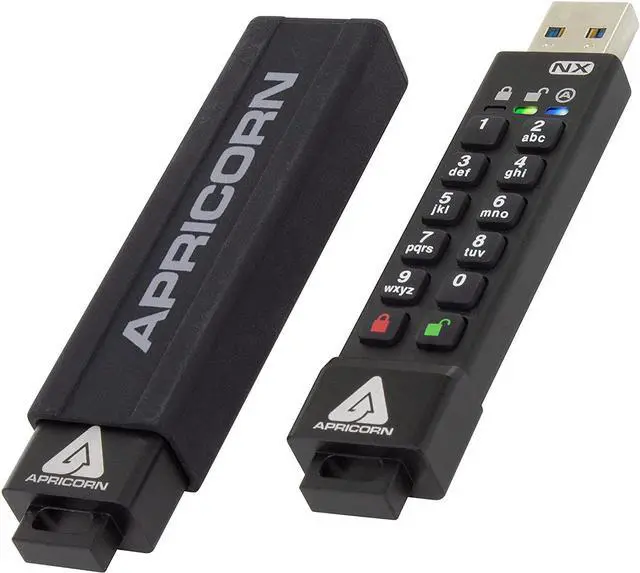 Alt view image 5 of 15 - Apricorn ASK3 32GB USB3.2 Type -A Flash Drive Black Model ASK3-NX-32GB