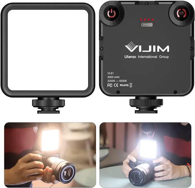 Main image of ULANZI VL-81 3000mAh Bi-Color LED Video Light w Softbox - 3200K-5600K+CRI95 Rechargeable Camera Light, 3 Cold Shoe Mount for DSLR/GoPro/Sony/Canon/iPhone, Vlog Filming TikTok Live & Photography