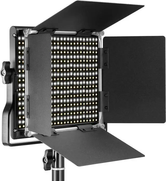 Main image of Professional Metal Bi-Color LED Video Light for Studio, YouTube, Product Photography, Video Shooting, Durable Metal Frame, Dimmable 660 Beads, with U Bracket and Barndoor, 3200-5600K, CRI 96+