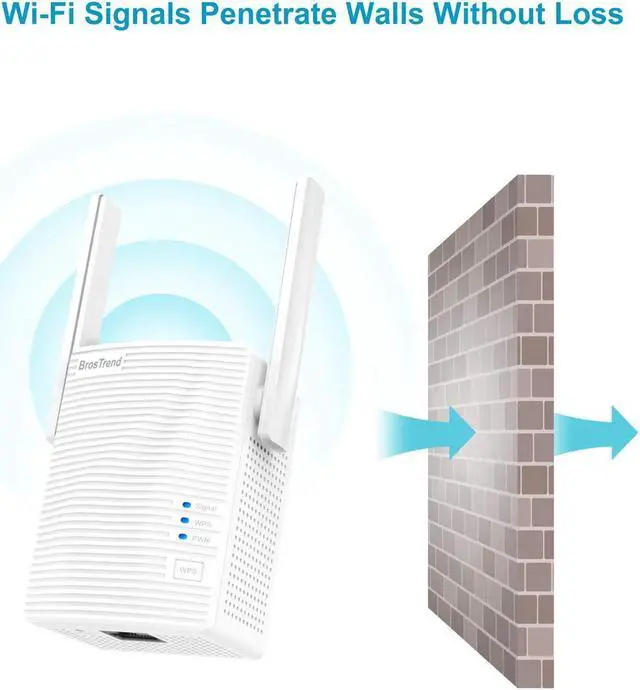 Alt view image 4 of 7 - WiFi Extender AC1200 WiFi Booster and Signal Amplifier, 1200Mbps Dual Band WiFi Extender Signal Booster for Home Coverage Up to 1300 sq.ft. Internet Booster, WPS Easy Setup, Wall Plug Design