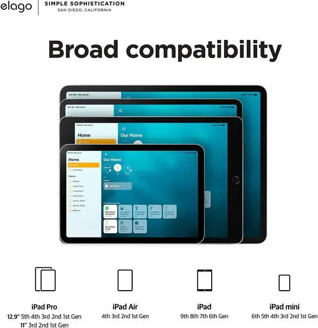 Alt view image 4 of 7 - Home Hub Mount [White] - [iPad Wall Mount][Homekit Mount][Easy Installation][Scratch-Free][Cable Management Included] - for iPad Mini iPad Air iPad Pro