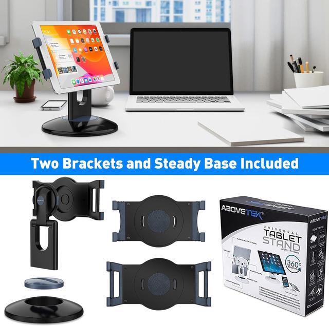 Alt view image 6 of 7 - Retail Kiosk iPad Stand 360° Rotating Commercial POS Tablet Stand Fits 6-13 (Screens) iPad Mini Pro-Business Swivel Tablet Holder for Store Office Reception Kitchen Desktop (Black)