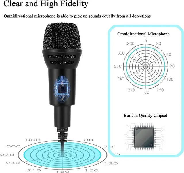 Alt view image 3 of 7 - Microphone for PC, USB PC Microphone, PC Microphone Gaming with Tripod Stand & Pop Filter for Streaming, Podcasting, Vocal Recording, Compatible with Laptop Desktop Computer (USB)