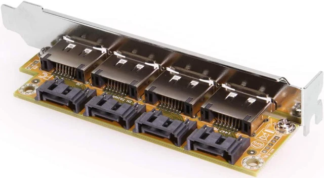 Alt view image 2 of 5 - CoolGear® Internal to External eSATA 4 Port PCI Bracket