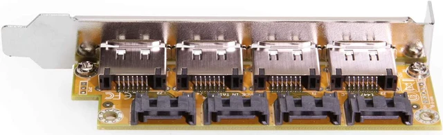 Alt view image 4 of 5 - CoolGear® Internal to External eSATA 4 Port PCI Bracket
