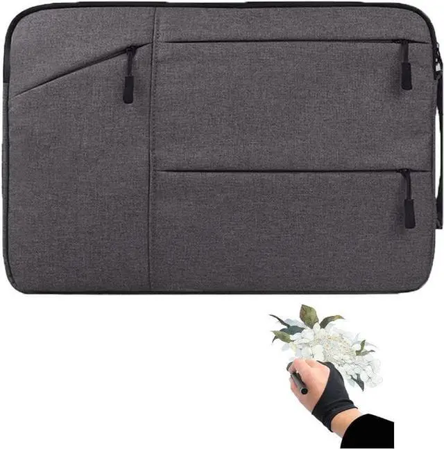 Main image of Drawing Tablet Case Carrying Bag with Artist Glove Graphics Tablet Sleeve Protective Bag for Huion H610 Pro HS610 Xp-pen Deco 01 Star 06 Ugee M708 and Veikk A30 A50