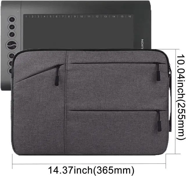 Alt view image 2 of 7 - Drawing Tablet Case Carrying Bag with Artist Glove Graphics Tablet Sleeve Protective Bag for Huion H610 Pro HS610 Xp-pen Deco 01 Star 06 Ugee M708 and Veikk A30 A50