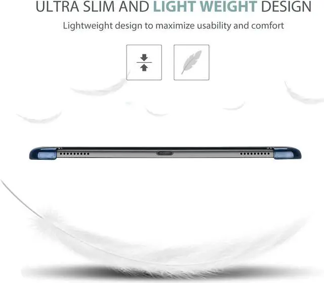 Alt view image 5 of 7 - Slim Case for Galaxy Tab A 10.1 2019 Model T510 T515 T517 Lightweight Stand Case Shell Cover for 10.1 Inch Galaxy Tab A Tablet SM-T510 SM-T515 SM-T517 2019 Release -Navy