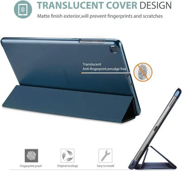 Alt view image 4 of 7 - Slim Case for Galaxy Tab A 10.1 2019 Model T510 T515 T517 Lightweight Stand Case Shell Cover for 10.1 Inch Galaxy Tab A Tablet SM-T510 SM-T515 SM-T517 2019 Release -Navy