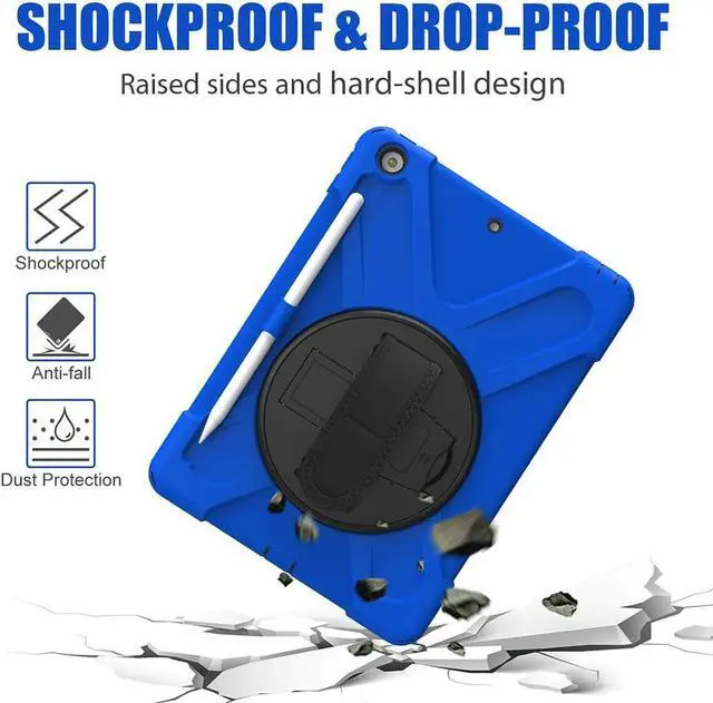 Alt view image 6 of 7 - BONAEVER For iPad 9th/8th/7th Generation 10.2 inch Case with Pencil Holder Stand and /Shoulder Strap Shockproof Cover for iPad 10.2 inch 2021 2020 2019