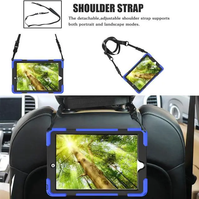 Alt view image 3 of 7 - BONAEVER For iPad 9th/8th/7th Generation 10.2 inch Case with Pencil Holder Stand and /Shoulder Strap Shockproof Cover for iPad 10.2 inch 2021 2020 2019