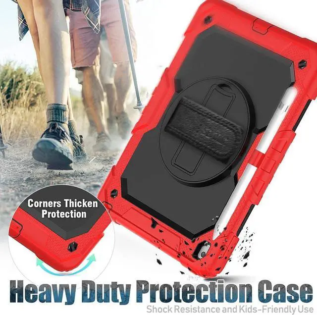Alt view image 6 of 7 - Case for iPad 9th/8th/7th Generation, iPad 10.2 inch Case 2021 2020 2019, Shockproof Protective Stand Case for iPad 9/8/7