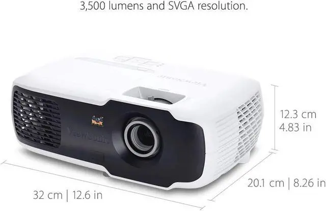 Alt view image 3 of 7 - ViewSonic PA502S 3500 Lumens High Brightness SVGA Projector for Home and Office with HDMI and Optical Zoom,Black/white