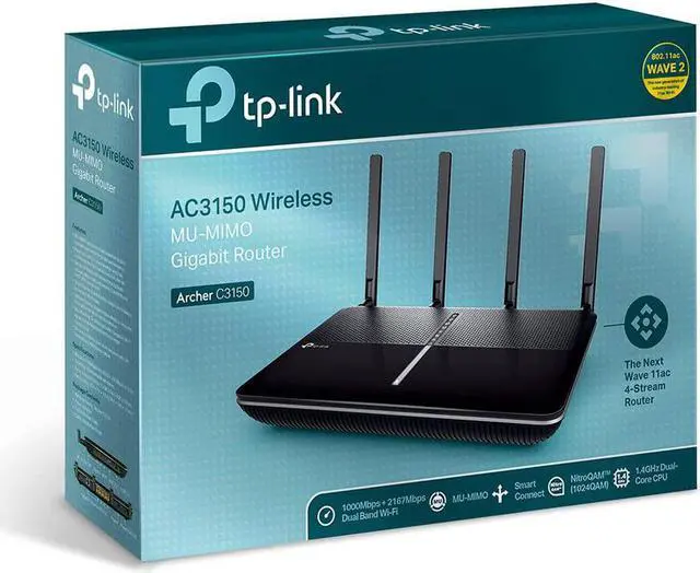 Alt view image 6 of 7 - TP-Link AC3150 Wireless MU-MIMO Gigabit Router, Archer C3150,black