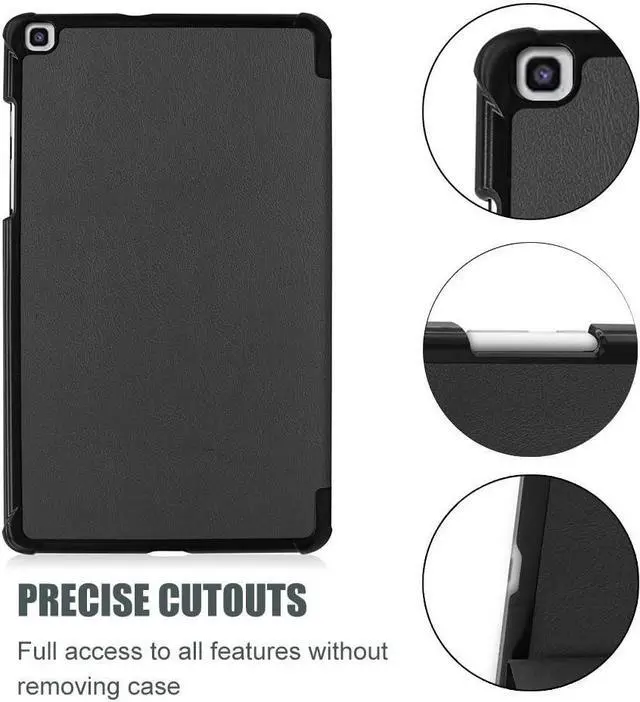 Alt view image 3 of 7 - Slim Case for Galaxy Tab A 8-inch 2019 T290 T295 Light Cover Trifold Stand Hard Shell Folio Case for 8.0 inch Galaxy Tab A 2019 Without S Pen Model SM-T290 (Wi-Fi) SM-T295 (LTE) CBlack