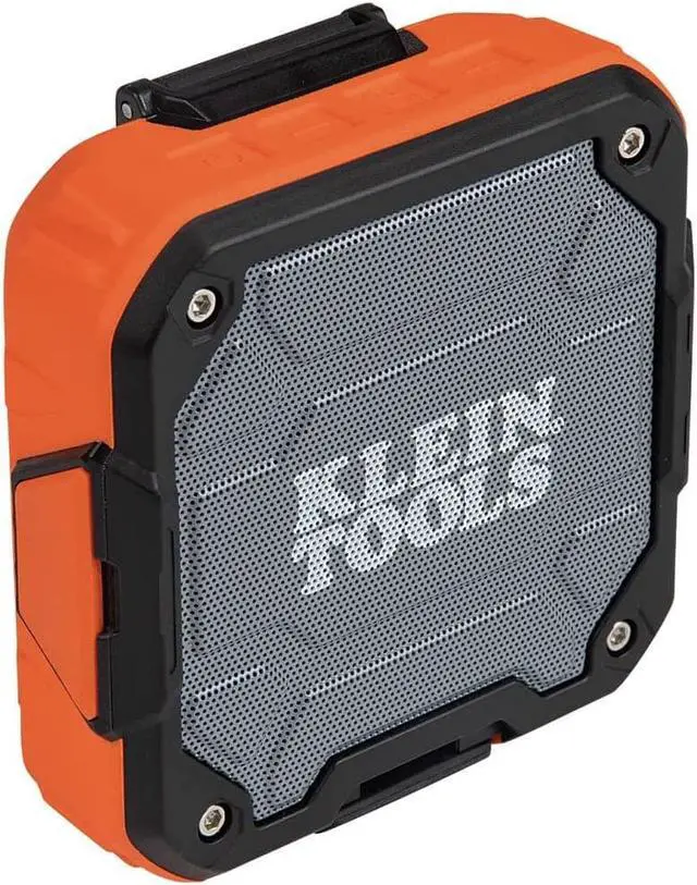 Alt view image 7 of 7 - Klein Tools AEPJS2 Bluetooth Speaker With Magnetic Strip and Hook, Rechargeable, Wireless and Aux Capable, Hands Free Capable, 10 Hr Run Time, IP54 Dust and Water Resistant