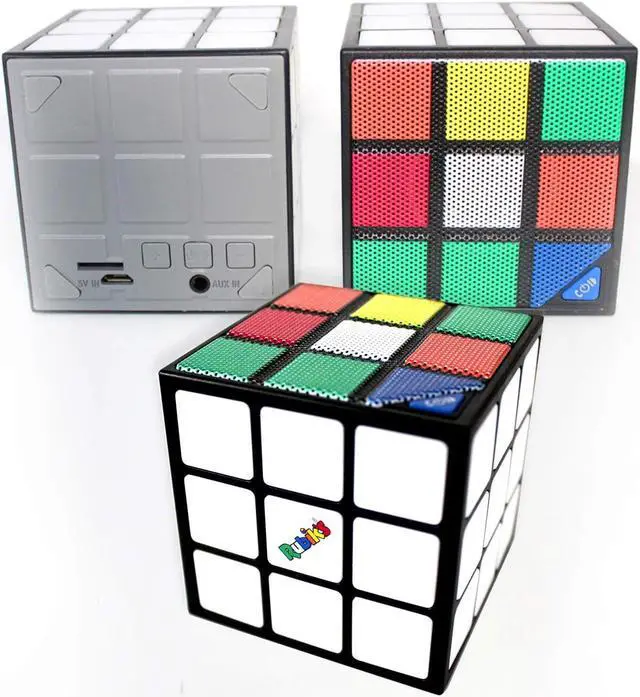 Alt view image 4 of 7 - Rubik's Portable Light-Up Cube Speaker