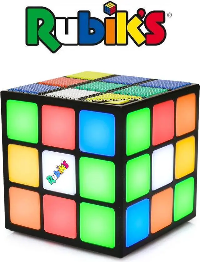 Alt view image 7 of 7 - Rubik's Portable Light-Up Cube Speaker