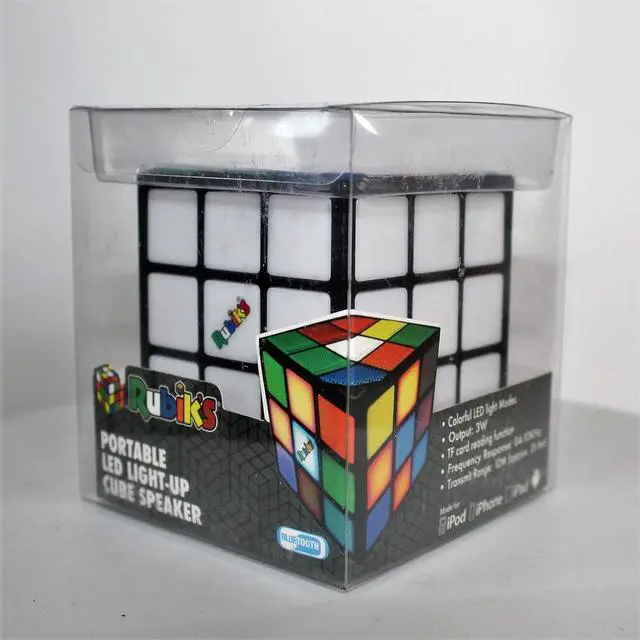 Alt view image 6 of 7 - Rubik's Portable Light-Up Cube Speaker