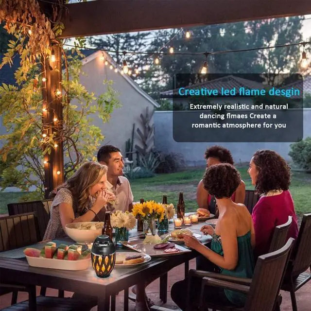 Alt view image 3 of 7 - LED Flame Speaker, Flame Atmosphere Outdoor Bluetooth Speaker with Stereo Enhanced Bass Sound, TWS Supported Portable Wireless Speaker, BT4.2 for iPhone Ipad Android(2 Pack)