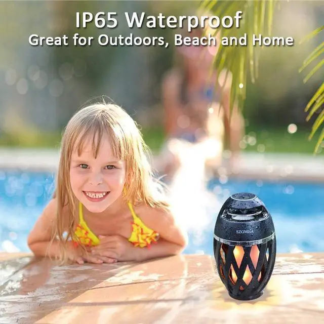 Alt view image 5 of 7 - LED Flame Speaker, Flame Atmosphere Outdoor Bluetooth Speaker with Stereo Enhanced Bass Sound, TWS Supported Portable Wireless Speaker, BT4.2 for iPhone Ipad Android(2 Pack)
