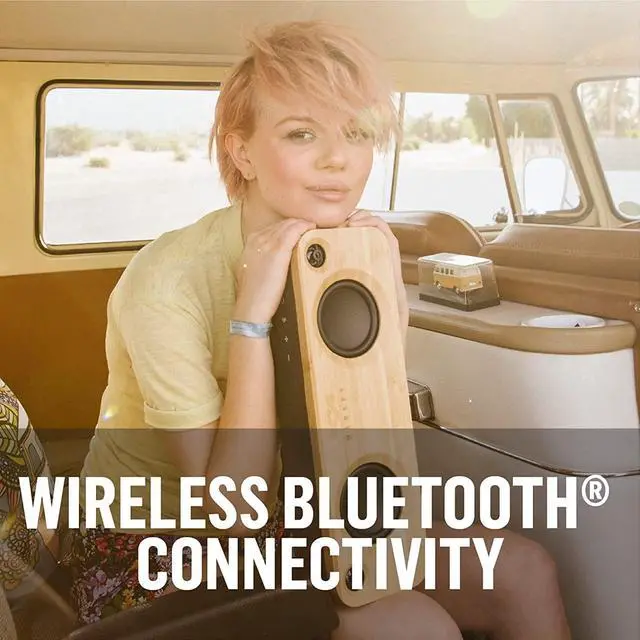 Alt view image 7 of 7 - House of Marley - Get Together Bluetooth Portable Bluetooth Speaker and Audio System - 3.5 Woofer & 1 Tweeters, 30m Wireless Range, 8 hour Playtime, Sustainably Crafted, Signature Black