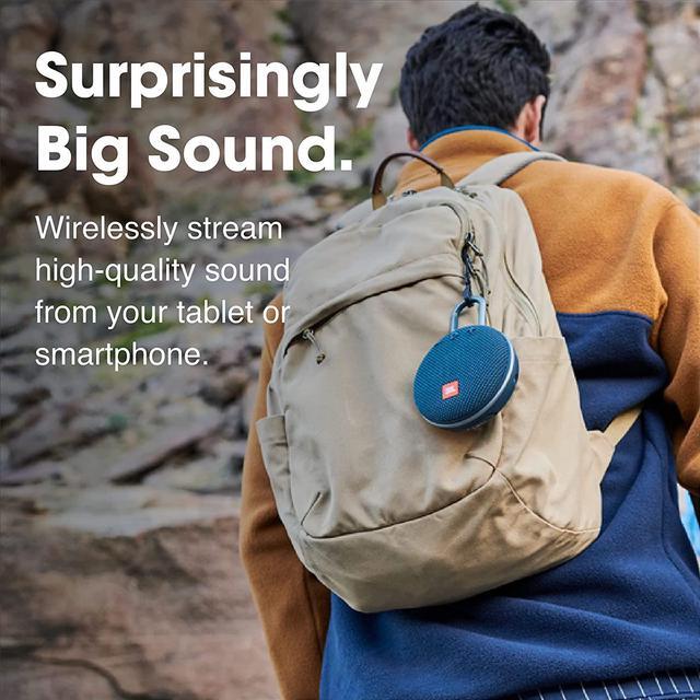 Alt view image 17 of 20 - JBL Clip 3 Portable Bluetooth Waterproof Speaker (Black)