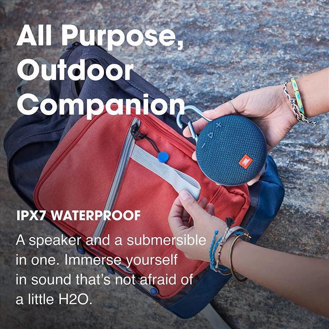 Alt view image 20 of 20 - JBL Clip 3 Portable Bluetooth Waterproof Speaker (Black)