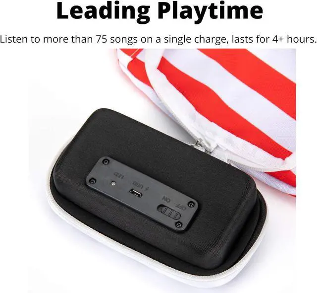 Alt view image 5 of 5 - American Flag Fannypack with Speakers. Bluetooth Fanny Pack for Parties/Festivals/Raves/Beach/Boats. Rechargeable, Works with iPhone & Android. (2024 Edition)