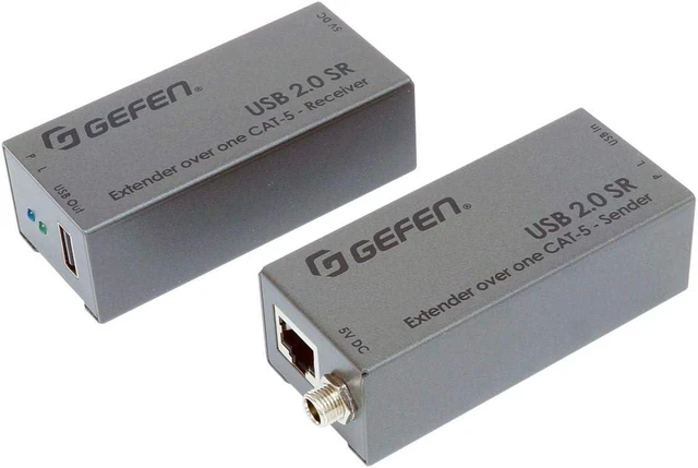 Main image of Gefen USB 2.0 Extender Over CAT-5, to 165 ft (EXT-USB2.0-SR)