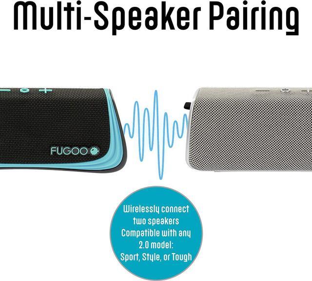 Alt view image 4 of 6 - FUGOO Sport - Portable Rugged Bluetooth Wireless Speaker Waterproof Longest 40 Hrs Battery Life (Black/Teal)