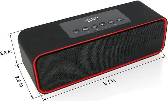 Alt view image 3 of 5 - Portable Bluetooth Stereo Speaker, with 10W Acoustic Drivers,FM Radio & Handsfree Speakerphone, Slots for Micro SD Card & USB & AUX, for Smart Phone, MP3, iPad, Tablet & More