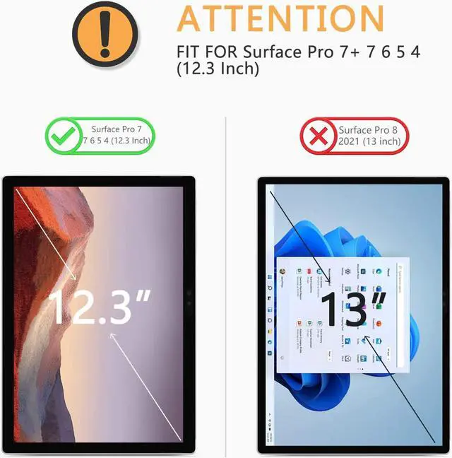 Alt view image 2 of 7 - Screen Protector Compatible with Surface Pro 7 Plus/Surface Pro 7/Surface Pro 6/ Surface Pro 5/Surface Pro 4 - [Tempered Glass] [High Responsivity] [Scratch Resistant] [High Definition]