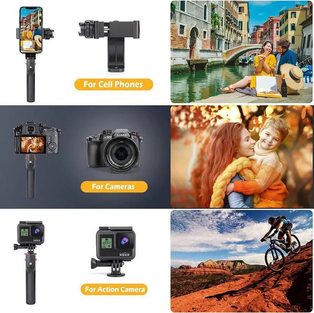 Alt view image 7 of 7 - Zeadio Smartphone Video Cage Rig, Filmmaking Vlogging Case, Phone Stabilizer Tripod Mount with Wireless Remote Shutter Fits for All iPhone and Android Smartphones