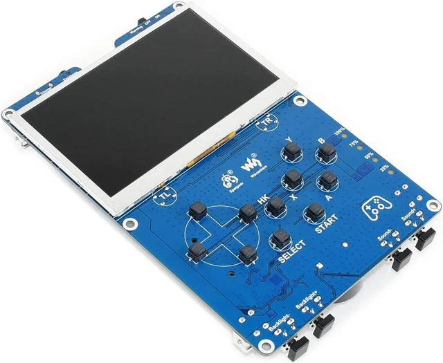 Alt view image 7 of 7 - Waveshare GamePi43 Portable Video Game Console Compatible with Raspberry Pi B+/2B/3B/3B+ 4.3inch IPS Display 800×480 Pixels Raspberry Pi 3B+ Included