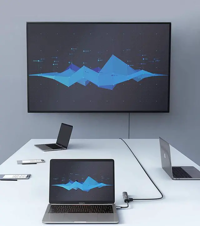 Alt view image 6 of 7 - Anker USB C Hub Adapter, 5-in-1 USB C Adapter with 4K USB C to HDMI, Ethernet Port, 3 USB 3.0 Ports, for MacBook Pro, iPad Pro, XPS, Pixelbook, and More