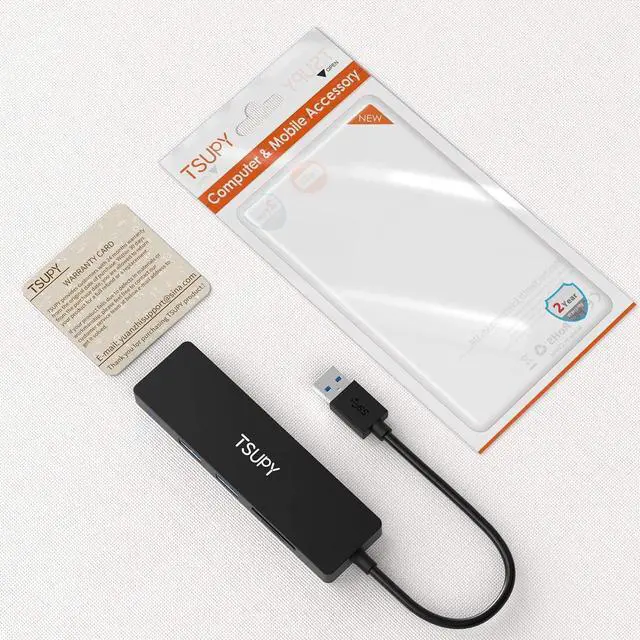 Alt view image 7 of 7 - USB Hub 3.0, TSUPY 5 in 1 Multiport Adapter USB 3.0 Hub with SD Micro SD Card Reader, 3 USB 3.0 Ports Compatible for Laptop, MacBook, PC, Printer,Surface Pro, USB Flash Drives