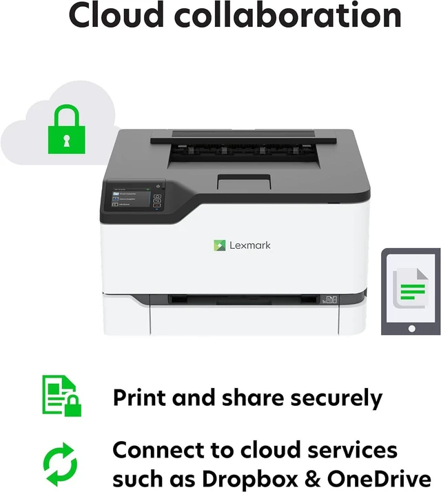 Alt view image 7 of 7 - Lexmark C3426dw Colour Laser Printer with Interactive Touch Screen, Full-Spectrum Security and Print Speed up to 26 ppm (40N9310)
