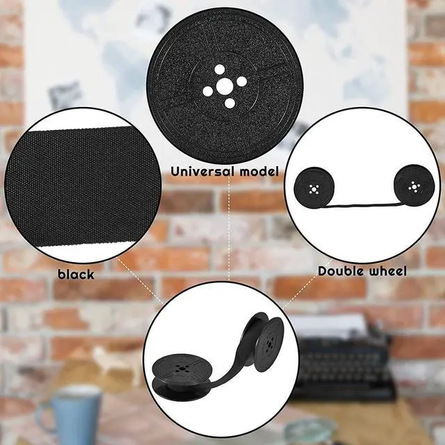 Alt view image 3 of 7 - 4 Pairs Universal Typewriter Ribbon Twin Spool Typewriter Ribbon Twin Spool Replacement Pack for Most Typewriter (Black)