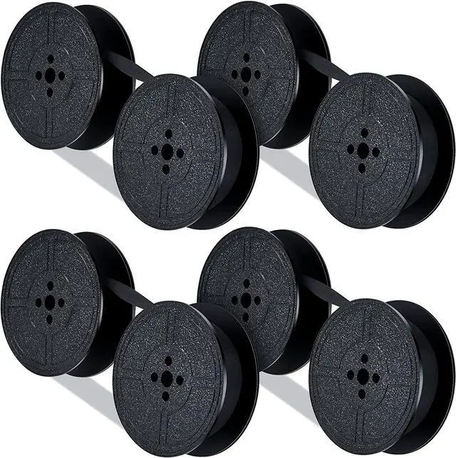 Main image of 4 Pairs Universal Typewriter Ribbon Twin Spool Typewriter Ribbon Twin Spool Replacement Pack for Most Typewriter (Black)
