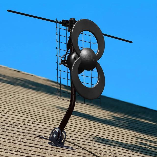 Alt view image 7 of 7 - Antennas Direct ClearStream 2V TV Antenna, 60+ Mile Range, UHF/VHF, Multi-directional, Indoor, Attic, Outdoor, Mast w/Pivoting Base/Hardware, 4K Ready, Black  C2-V-CJM, 18.50in. x 12.30in. x 3.60in.