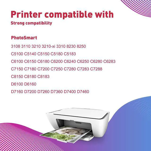 Alt view image 2 of 7 - HOTCOLOR 12 Pack + 1 Black Ink Cartridges  02 HP 02XL Photosmart 3310 C6180 C5280 C6280 Printer