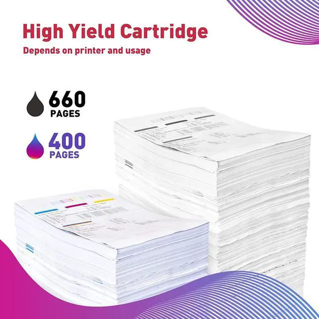 Alt view image 5 of 7 - HOTCOLOR 12 Pack + 1 Black Ink Cartridges  02 HP 02XL Photosmart 3310 C6180 C5280 C6280 Printer