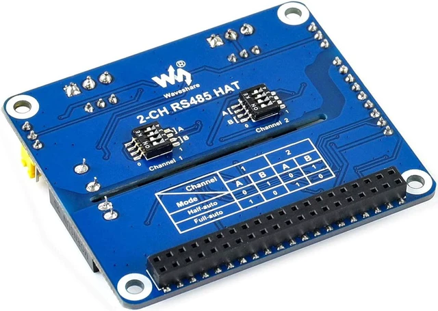 Alt view image 2 of 6 - Waveshare 2-Channel Isolated RS485 Expansion HAT, SC16IS752+SP3485 Dual Chip, SPI to RS485, Up to 921600bps, Raspberry Pi 4B/3B+/3B/2B/Zero/Zero W HAT
