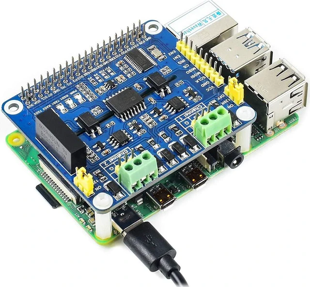 Alt view image 3 of 6 - Waveshare 2-Channel Isolated RS485 Expansion HAT, SC16IS752+SP3485 Dual Chip, SPI to RS485, Up to 921600bps, Raspberry Pi 4B/3B+/3B/2B/Zero/Zero W HAT