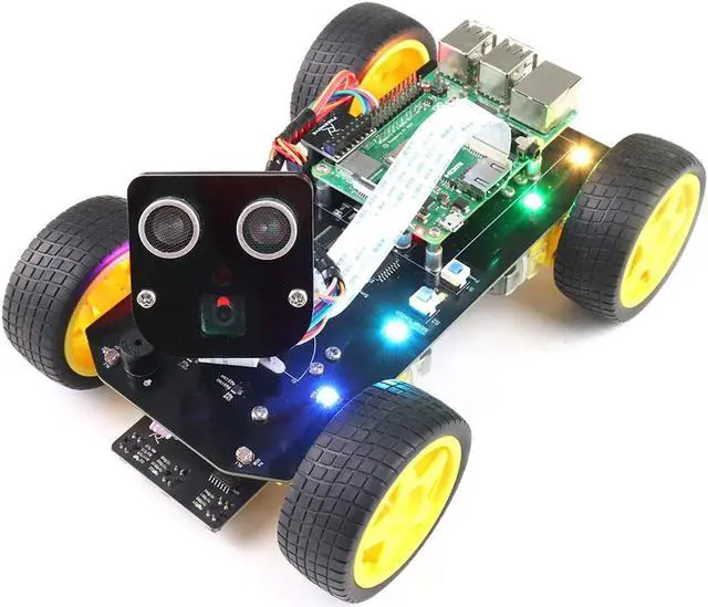 Main image of 4WD Smart Car Kit for  5 4 B 3 B+ Zero 2 W, Face Tracking, Line Tracking, Light Tracing, Obstacle Avoidance, App Control, Camera, Servo ( NOT Included)