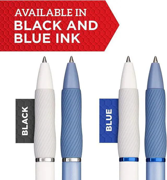 Alt view image 3 of 6 - Sharpie S-Gel Gel Pens, Frost Blue Barrel, Black Ink, Medium Point (0.7mm), 4 Count - School, Office Supplies, For Journaling, Writing, Note-Taking