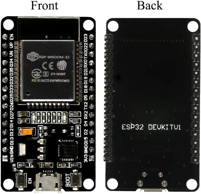 Alt view image 4 of 7 - ESP-WROOM-32 ESP32 ESP-32S Development Board 2.4GHz Dual-Mode WiFi + Bluetooth Dual Cores Microcontroller Processor Integrated with Antenna RF AMP Filter AP STA Compatible with Arduino IDE (3PCS)